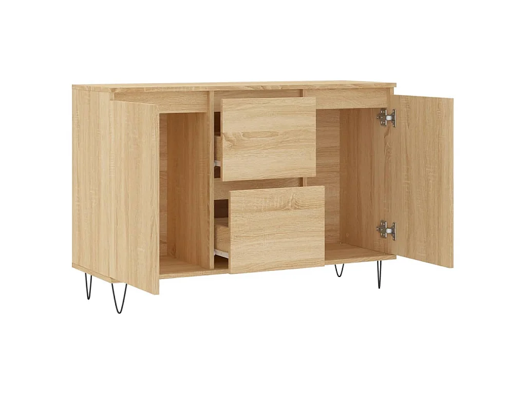 Buffet chêne sonoma 101,5x35x70 cm bois d'ingénierie