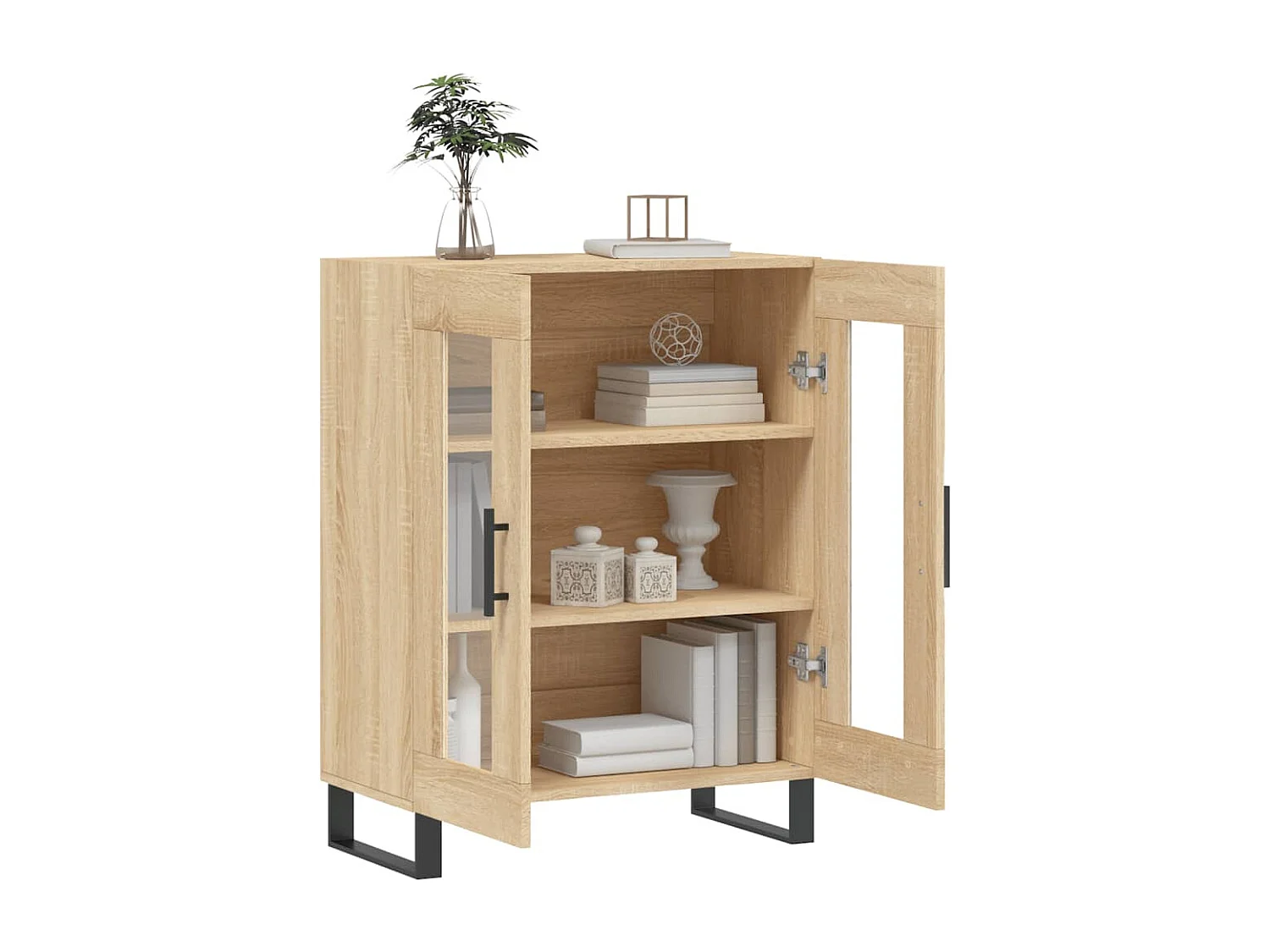 Buffet chêne sonoma 69,5x34x90 cm bois d'ingénierie