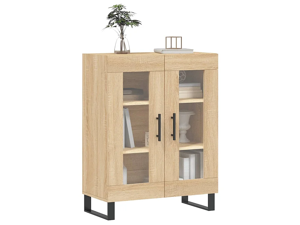 Buffet chêne sonoma 69,5x34x90 cm bois d'ingénierie