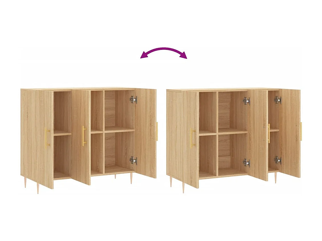 Sideboard Sonoma-Eiche 90x34x80 cm Holzwerkstoff