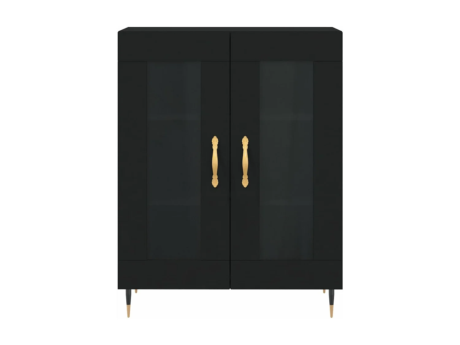 Credenza Nera 69,5x34x90 cm in Legno Multistrato
