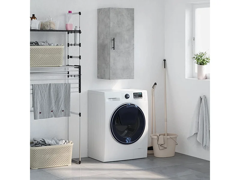 Armoire murale gris béton 34,5x34x90 cm