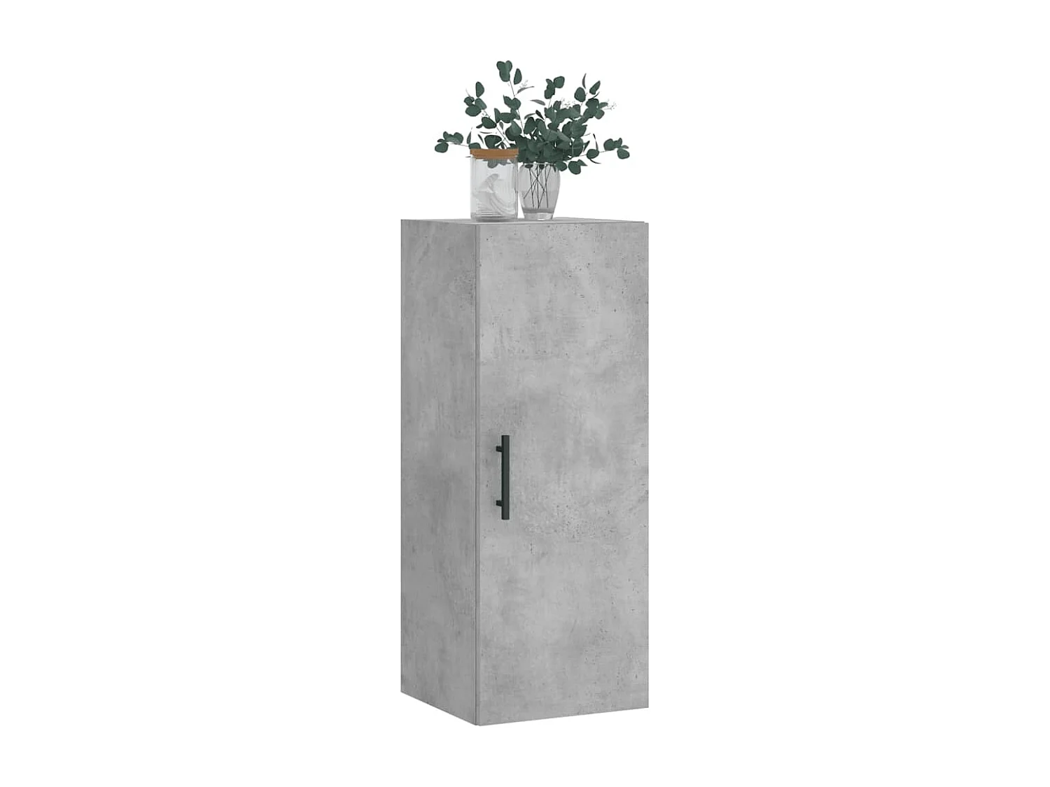 Mobile a Parete Grigio Cemento 34,5x34x90 cm