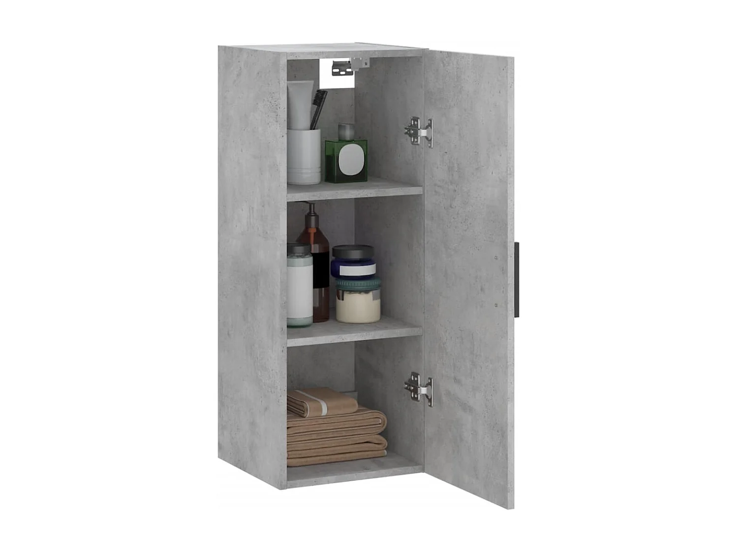 Mobile a Parete Grigio Cemento 34,5x34x90 cm
