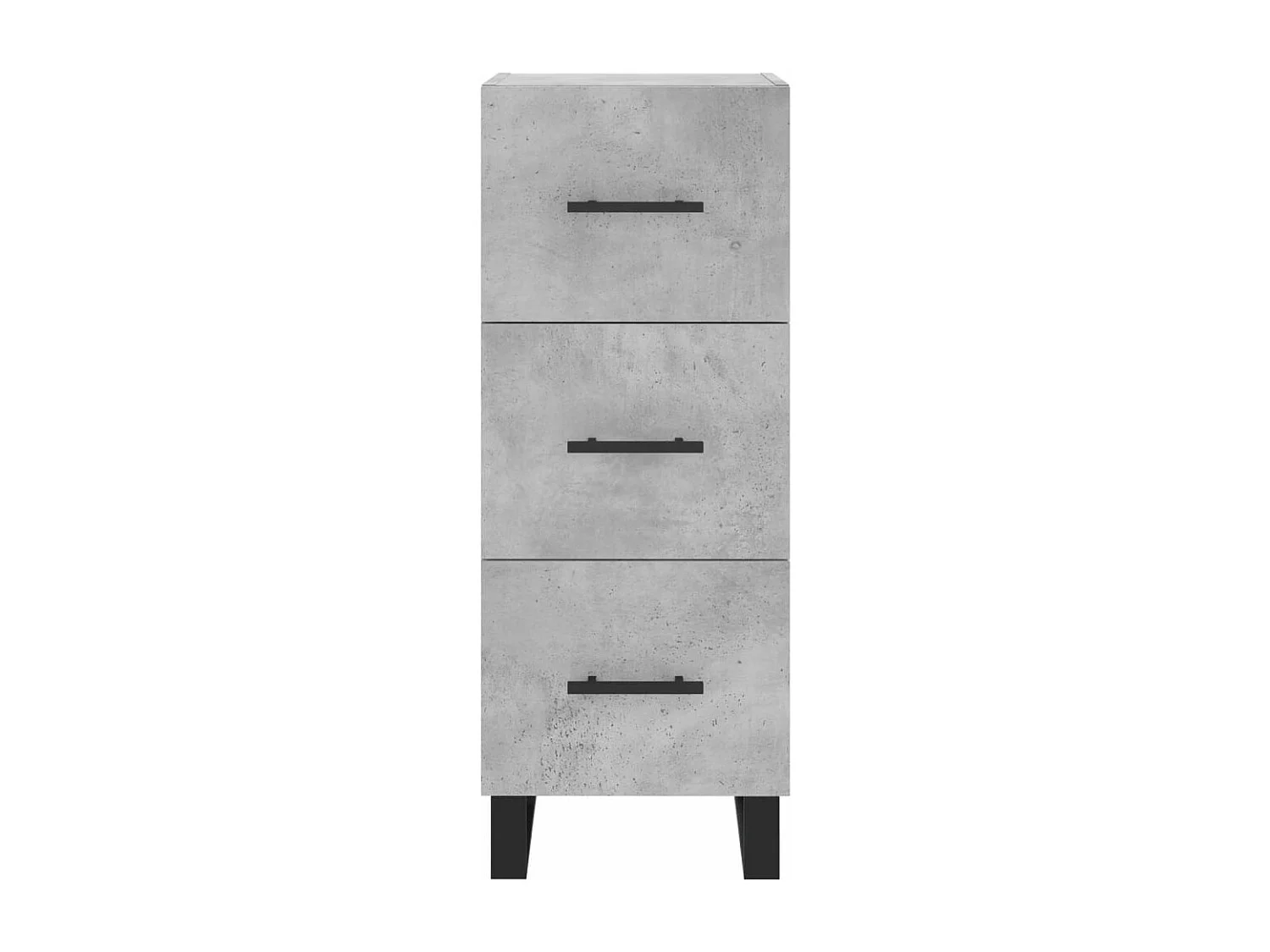Buffet haut Gris béton 34,5x34x180 cm Bois d'ingénierie