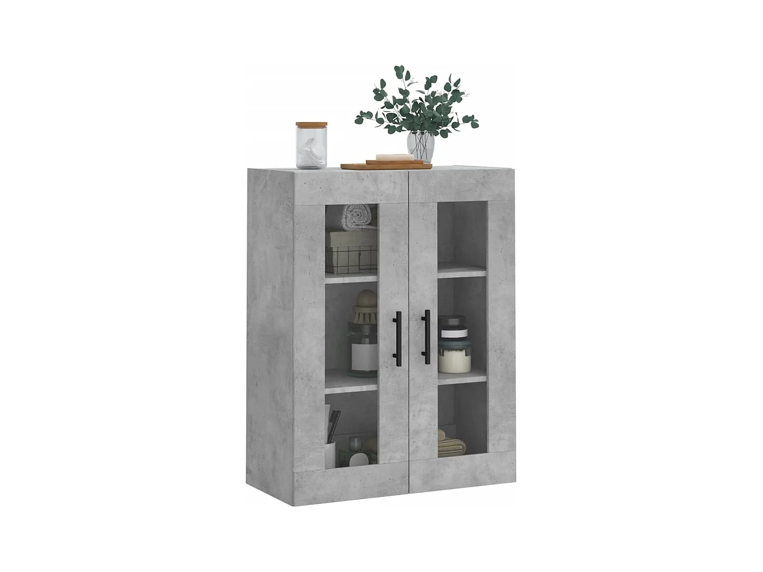 Armoire murale gris béton 69,5x34x90 cm