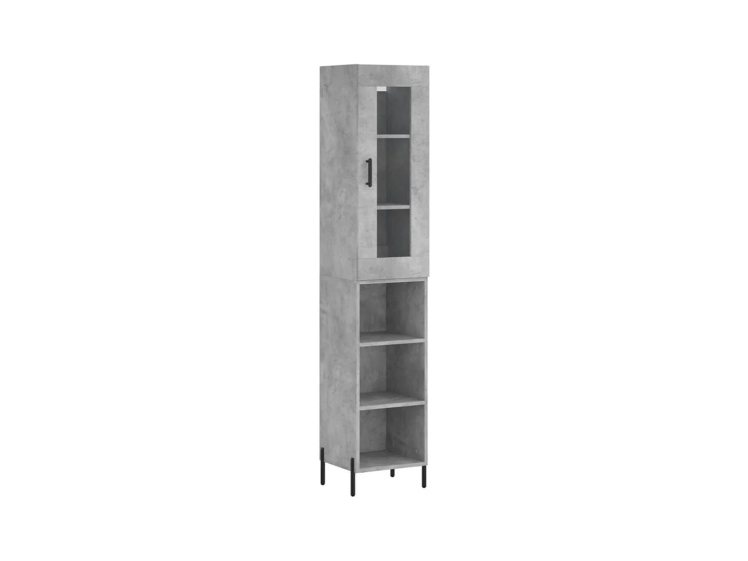 Highboard Betongrau 34,5x34x180 cm Holzwerkstoff