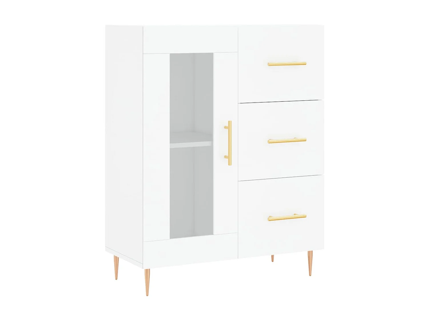 Armário alto 69,5x34x180 cm derivados de madeira branco