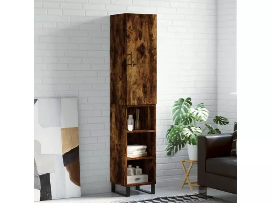 Kauf Unique Highboard Räuchereiche 34,5x34x180 cm Holzwerkstoff