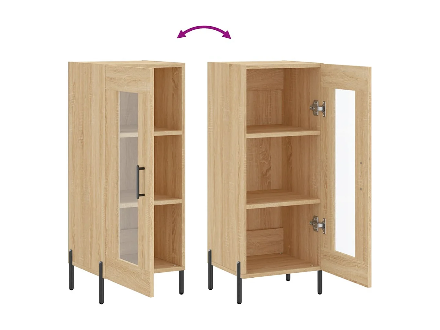 Buffet Chêne sonoma 34,5x34x90 cm Bois d'ingénierie