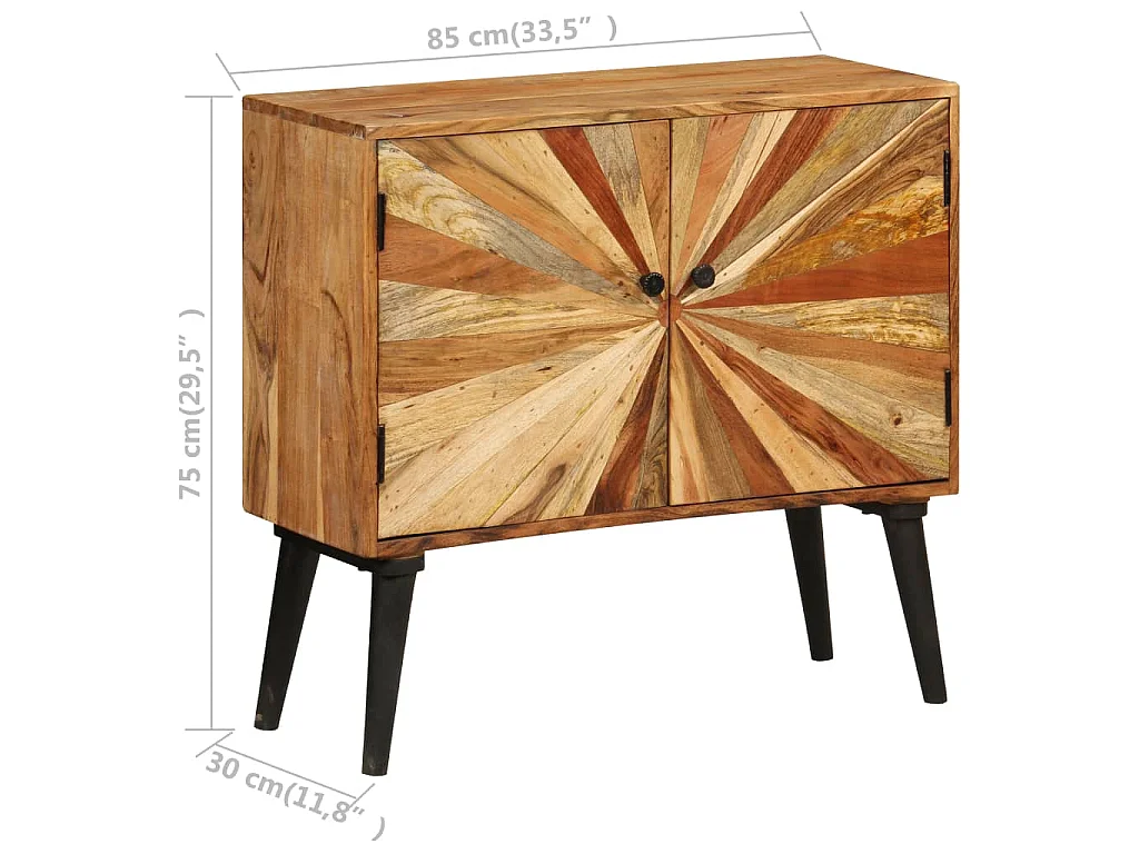 Buffet Bois de manguier massif 85x30x75 cm