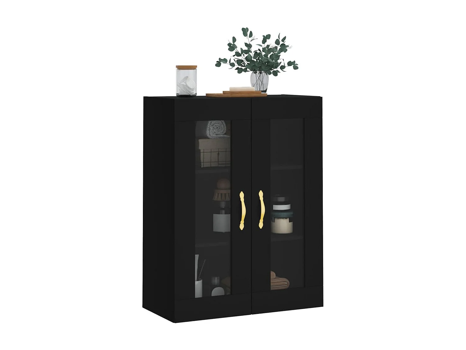 Armoire murale noir 69,5x34x90 cm