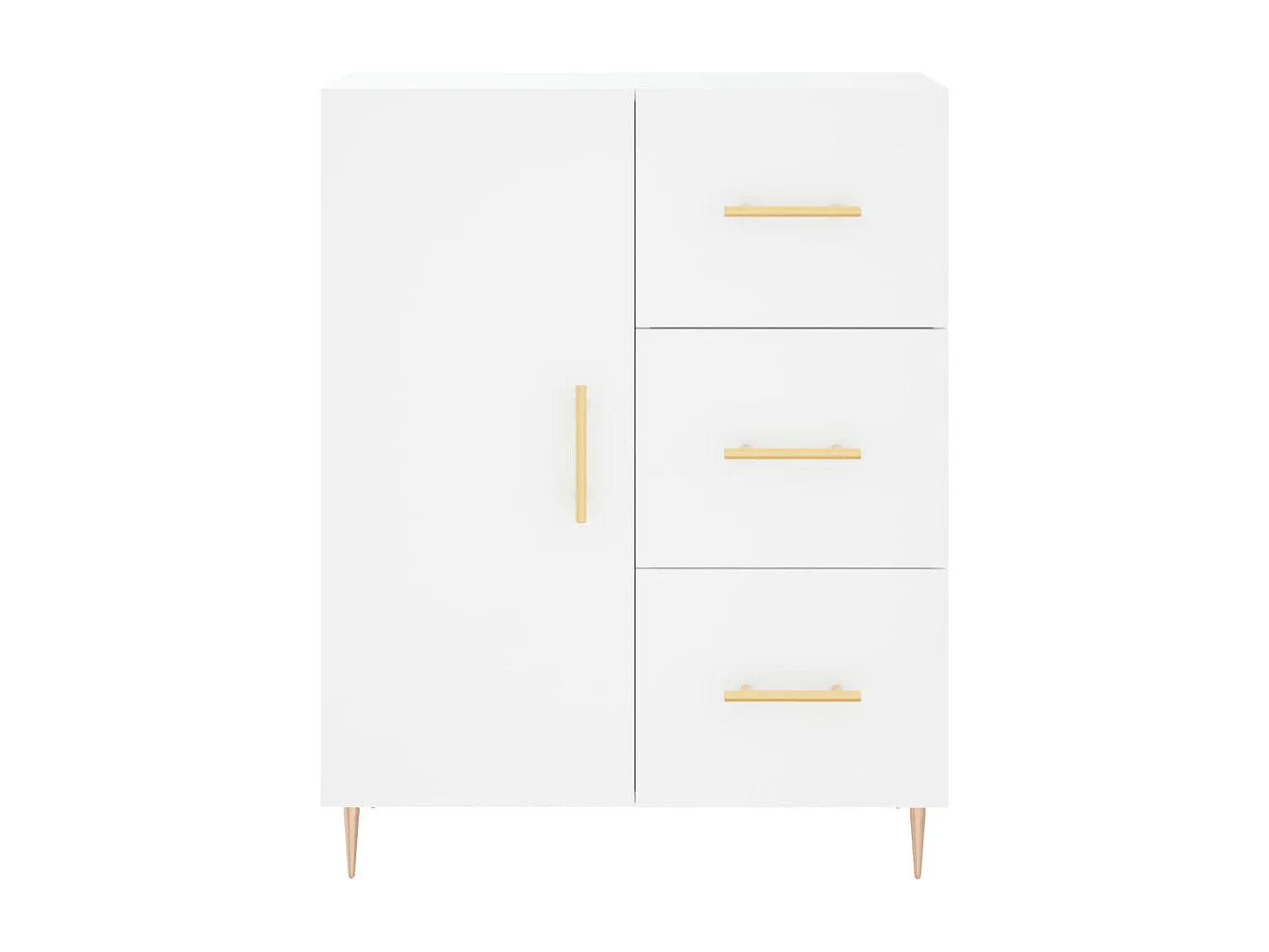 Credenza Bianca 69,5x34x90 cm in Legno Multistrato