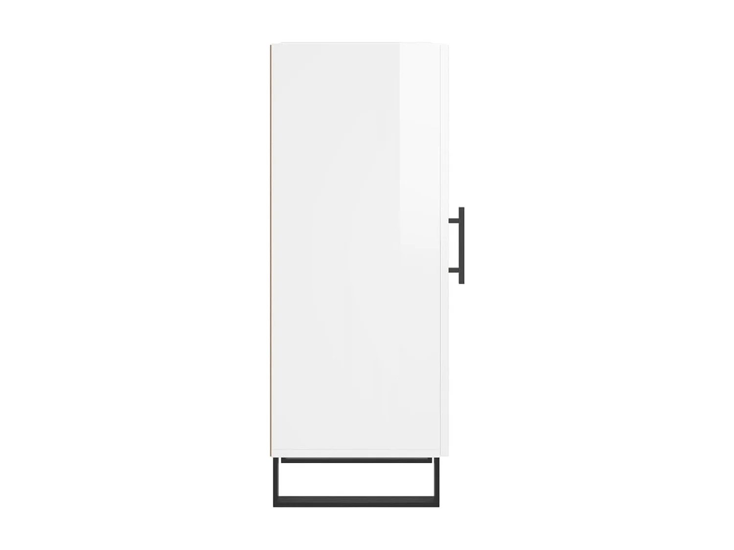 Buffet Blanc brillant 34,5x34x90 cm Bois d'ingénierie