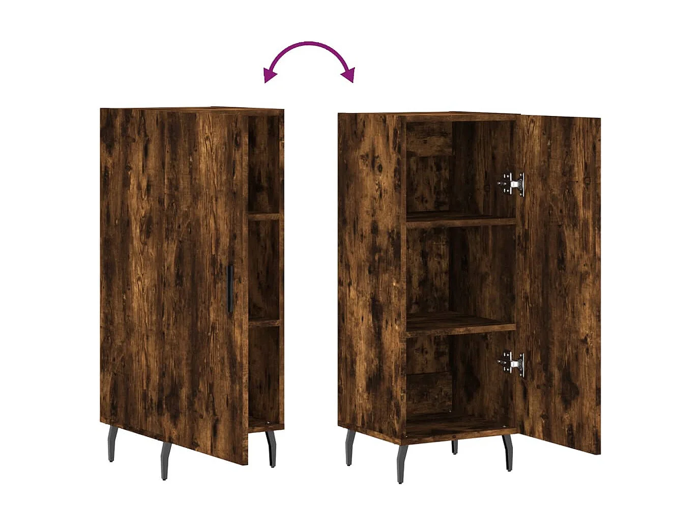 Sideboard Räuchereiche 34,5x34x90 cm Holzwerkstoff