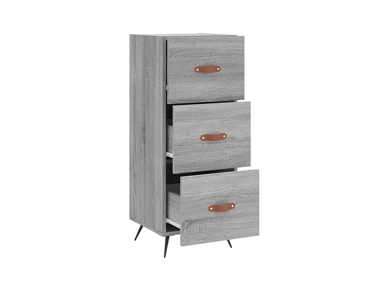 Credenza Grigio Sonoma 34,5x34x90 cm in Legno Multistrato