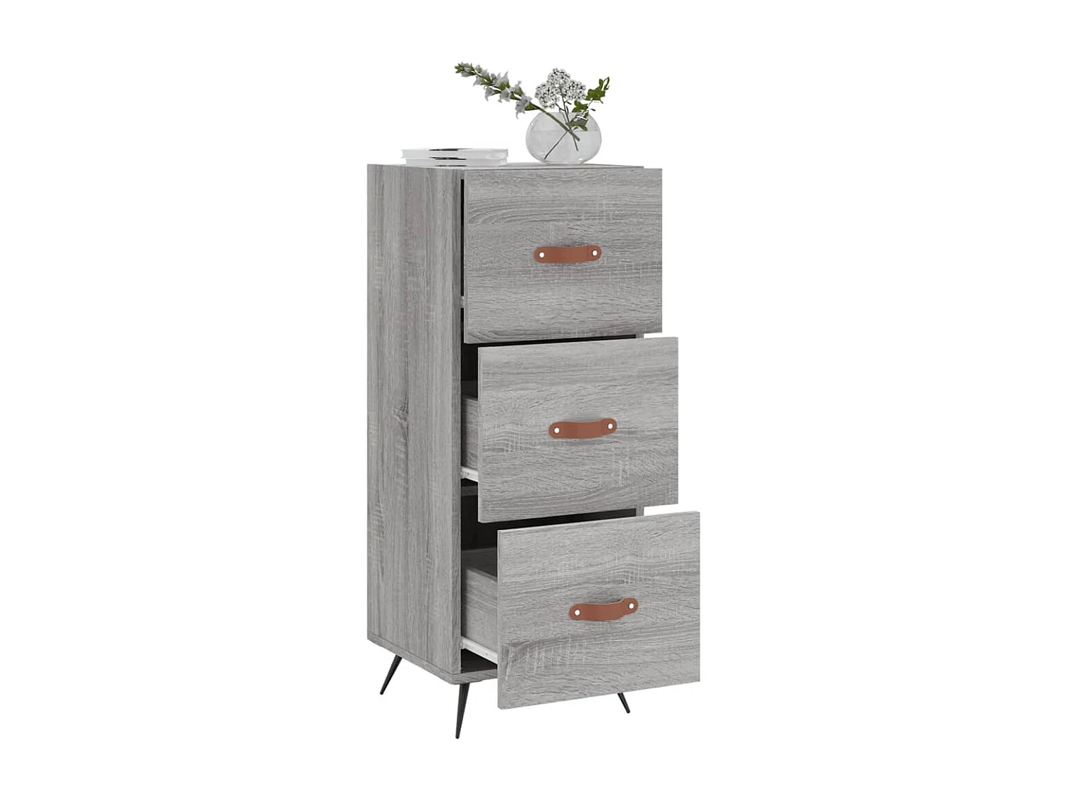 Buffet Sonoma gris 34,5x34x90 cm Bois d'ingénierie