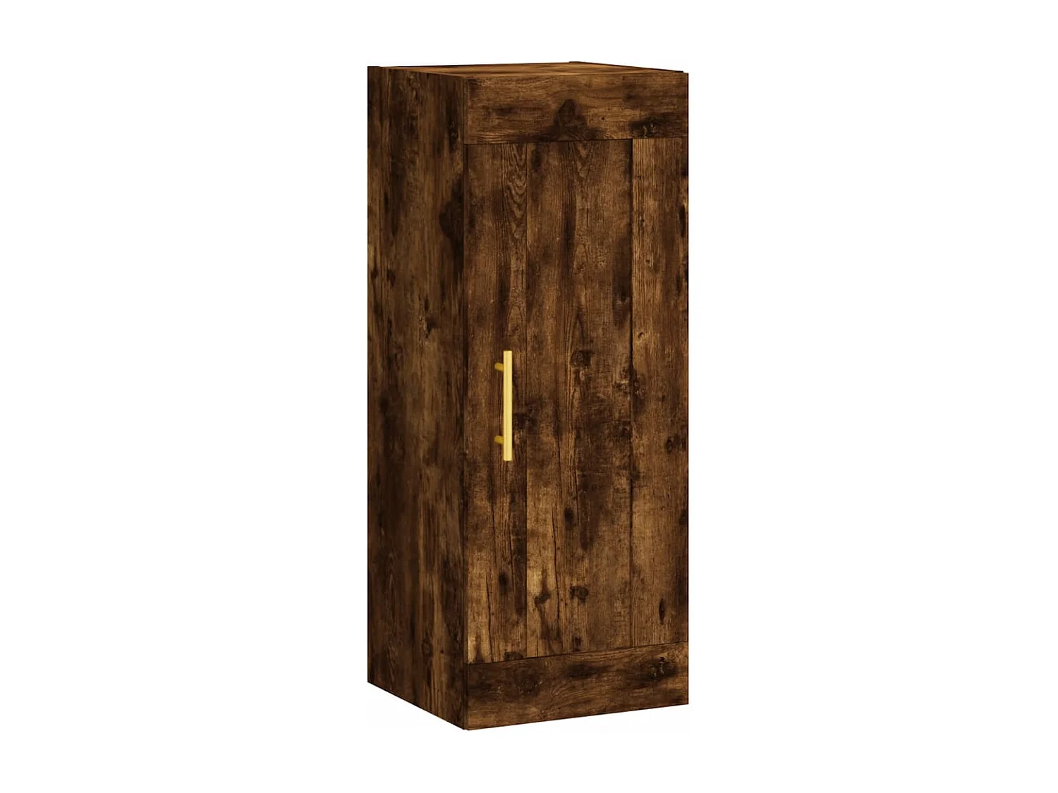 Buffet haut Chêne fumé 34,5x34x180 cm Bois d'ingénierie