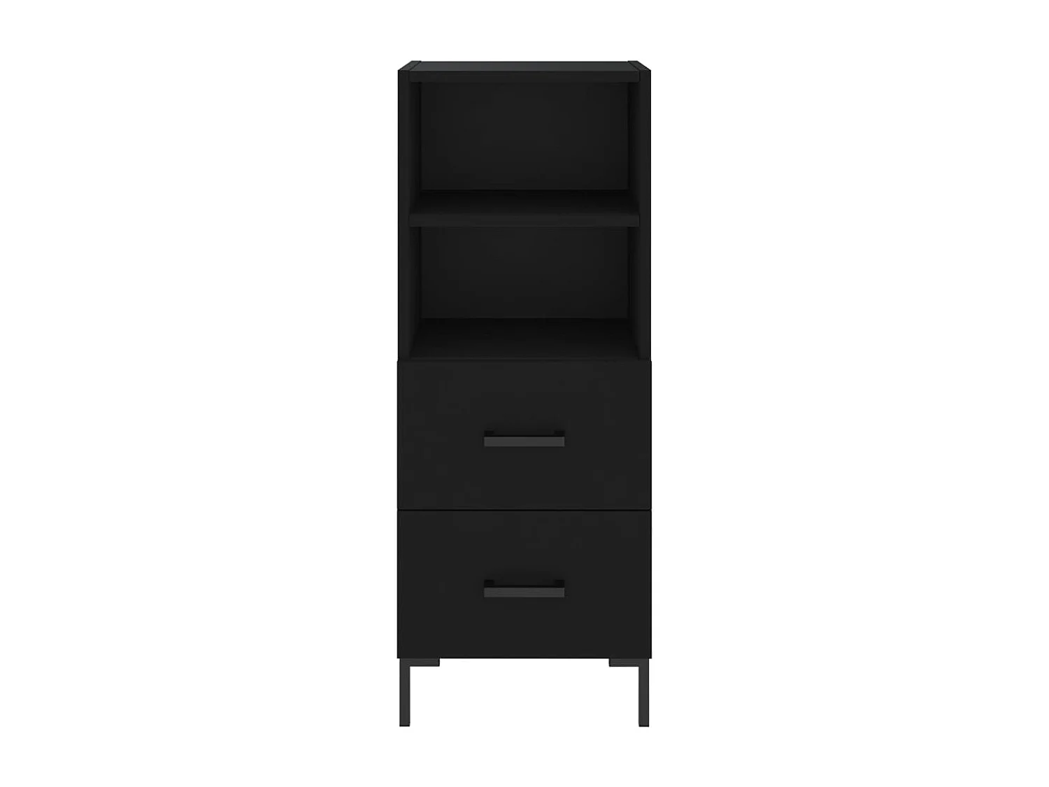 Armário alto 34,5x34x180 cm madeira processada preto