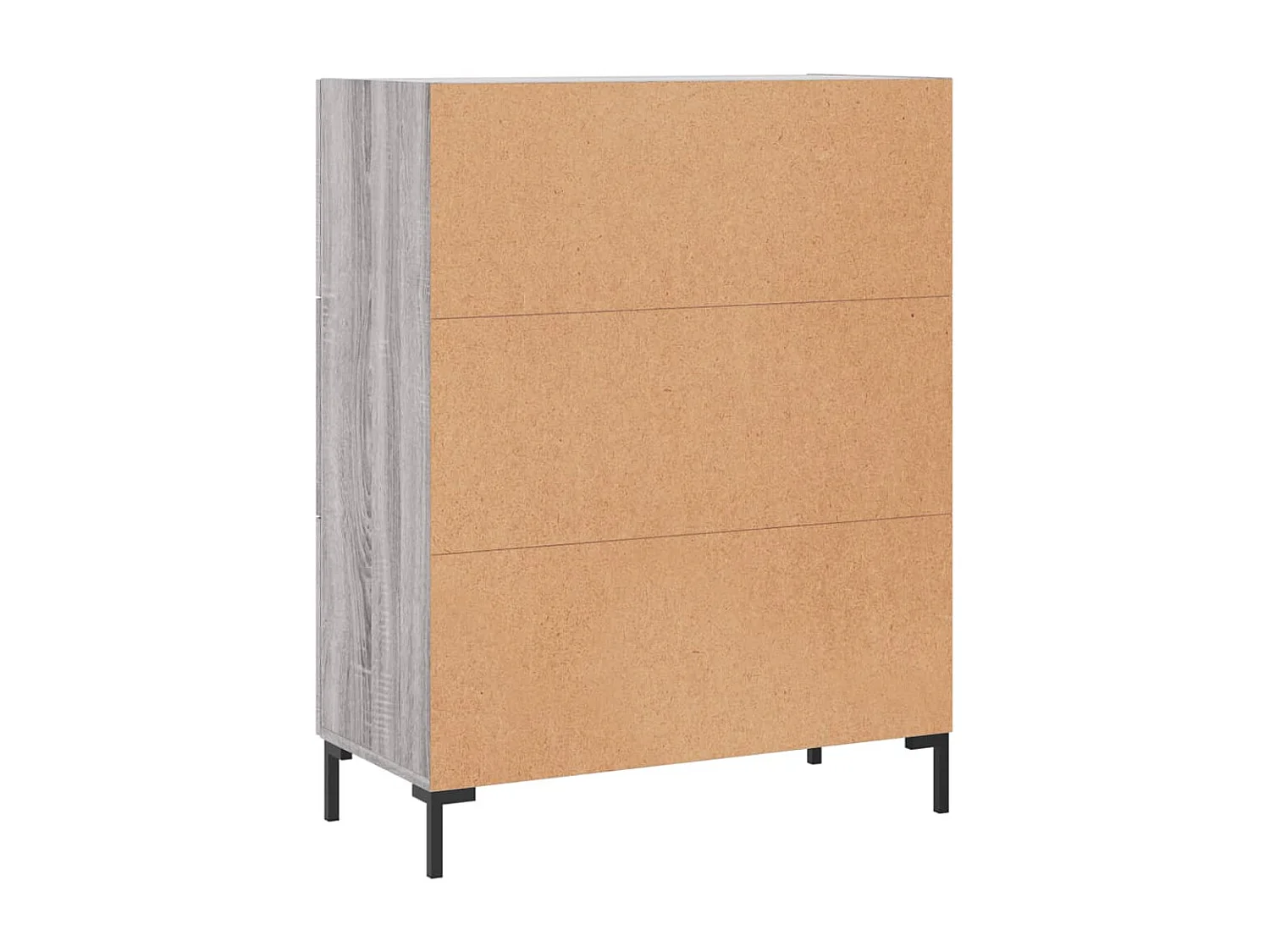 Credenza Grigio Sonoma 69,5x34x90 cm in Legno Multistrato