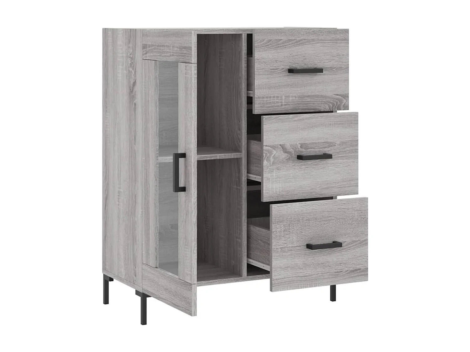Buffet sonoma gris 69,5x34x90 cm bois d'ingénierie