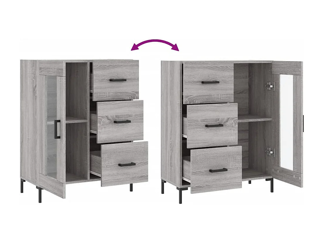 Buffet sonoma gris 69,5x34x90 cm bois d'ingénierie