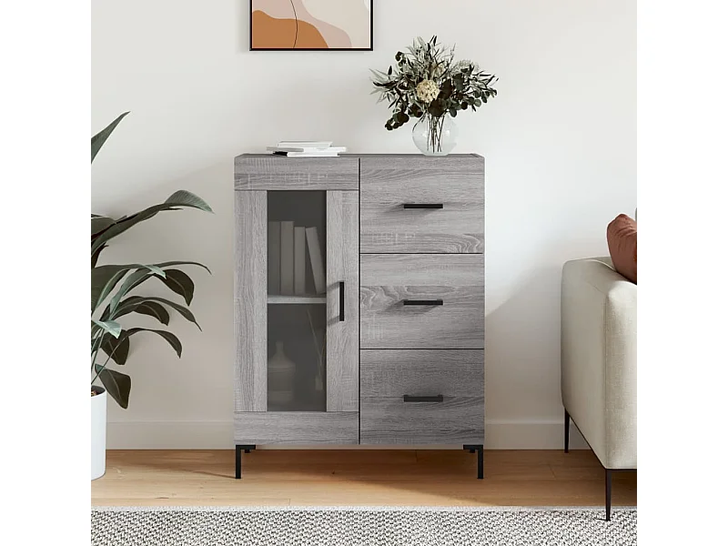 Buffet sonoma gris 69,5x34x90 cm bois d'ingénierie