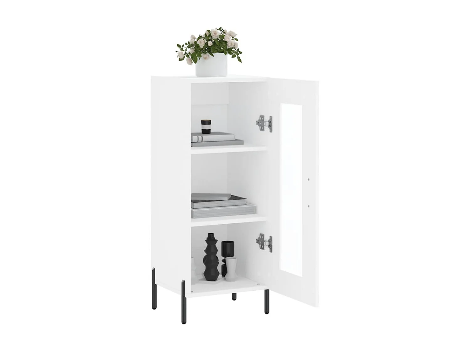 Buffet blanc 34,5x34x90 cm bois d'ingénierie