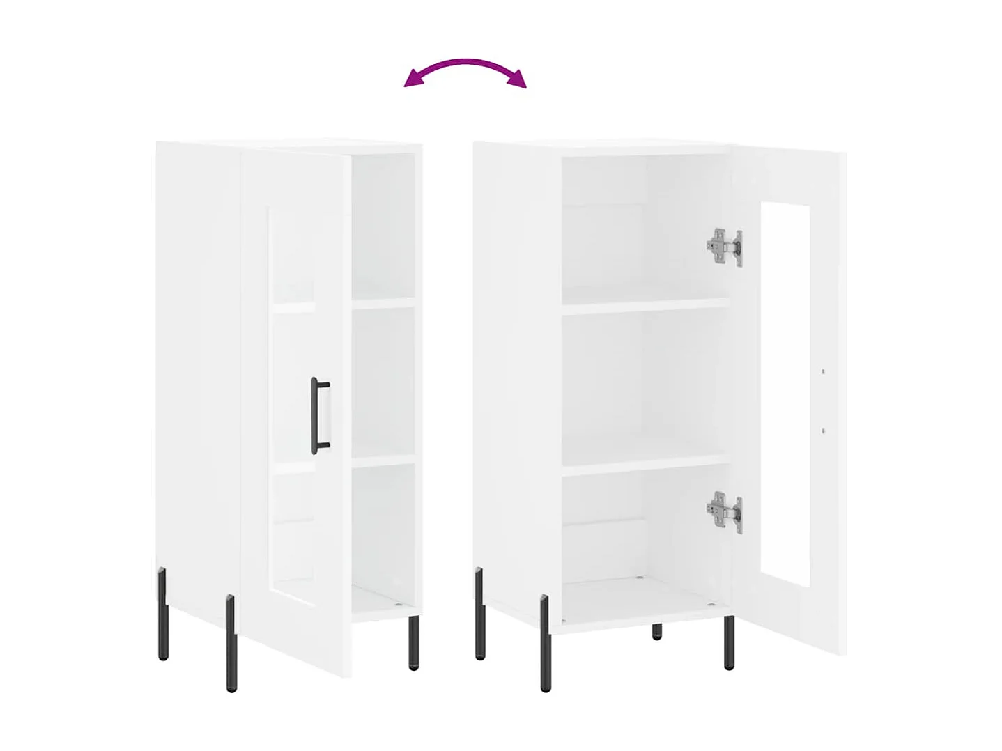 Buffet blanc 34,5x34x90 cm bois d'ingénierie