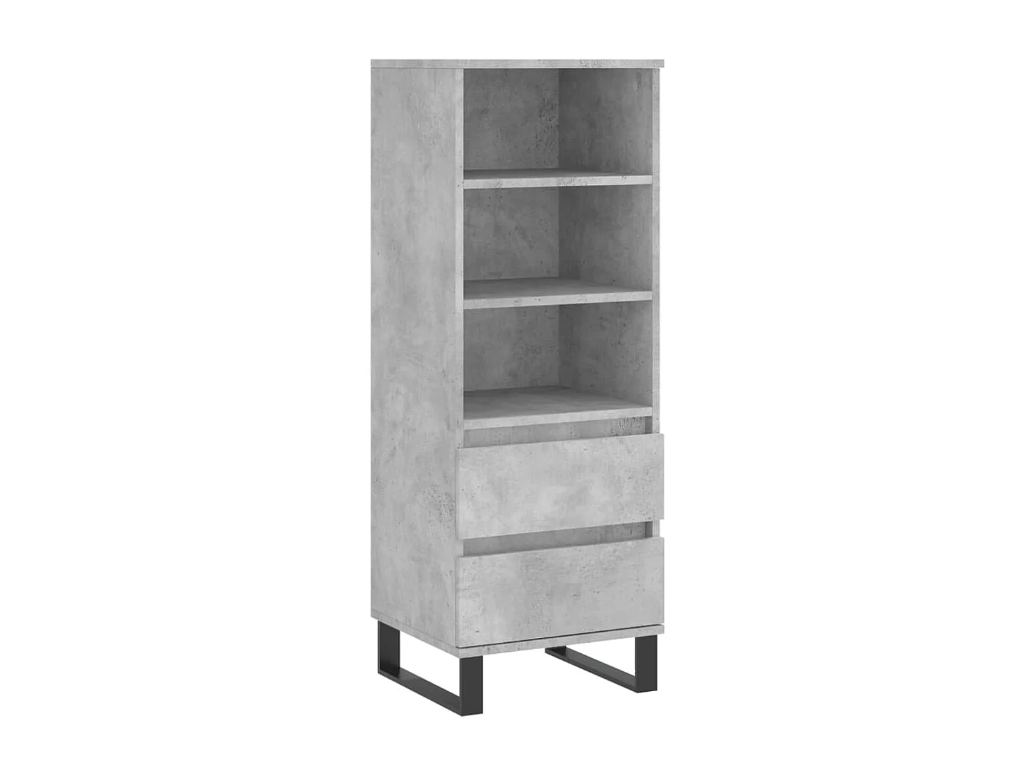 Buffet haut Gris béton 40x36x110 cm Bois d'ingénierie