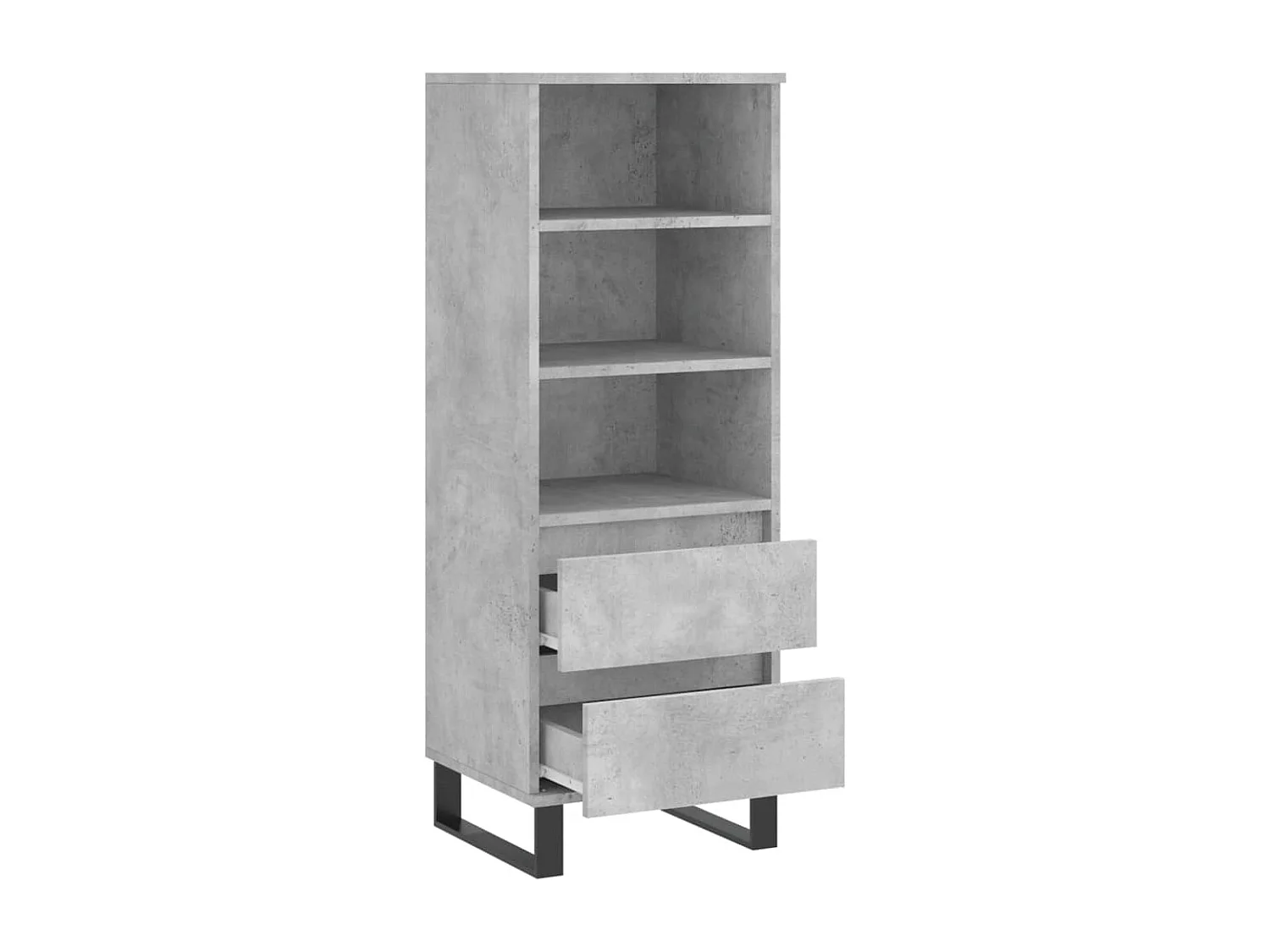 Buffet haut Gris béton 40x36x110 cm Bois d'ingénierie