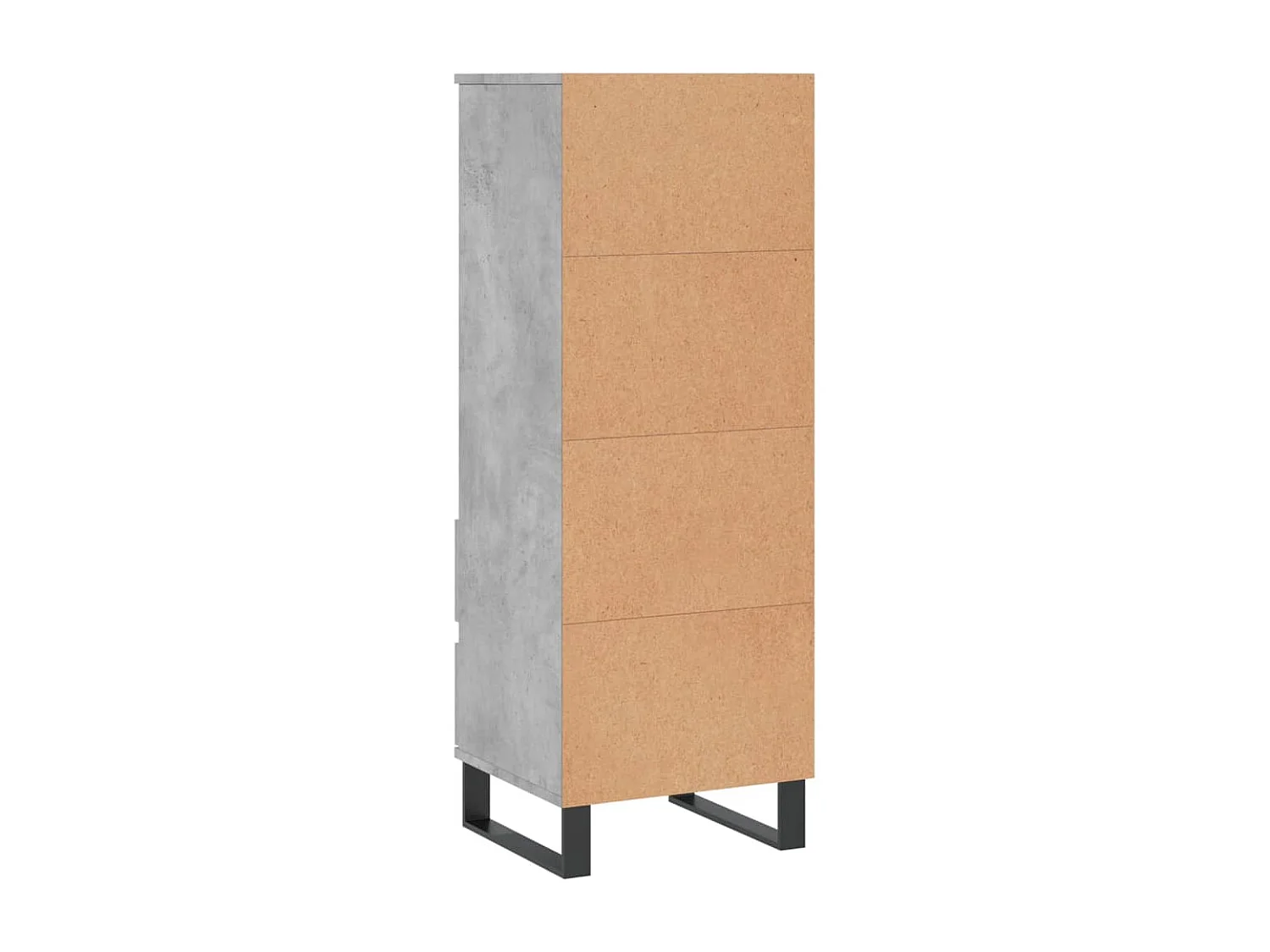 Buffet haut Gris béton 40x36x110 cm Bois d'ingénierie