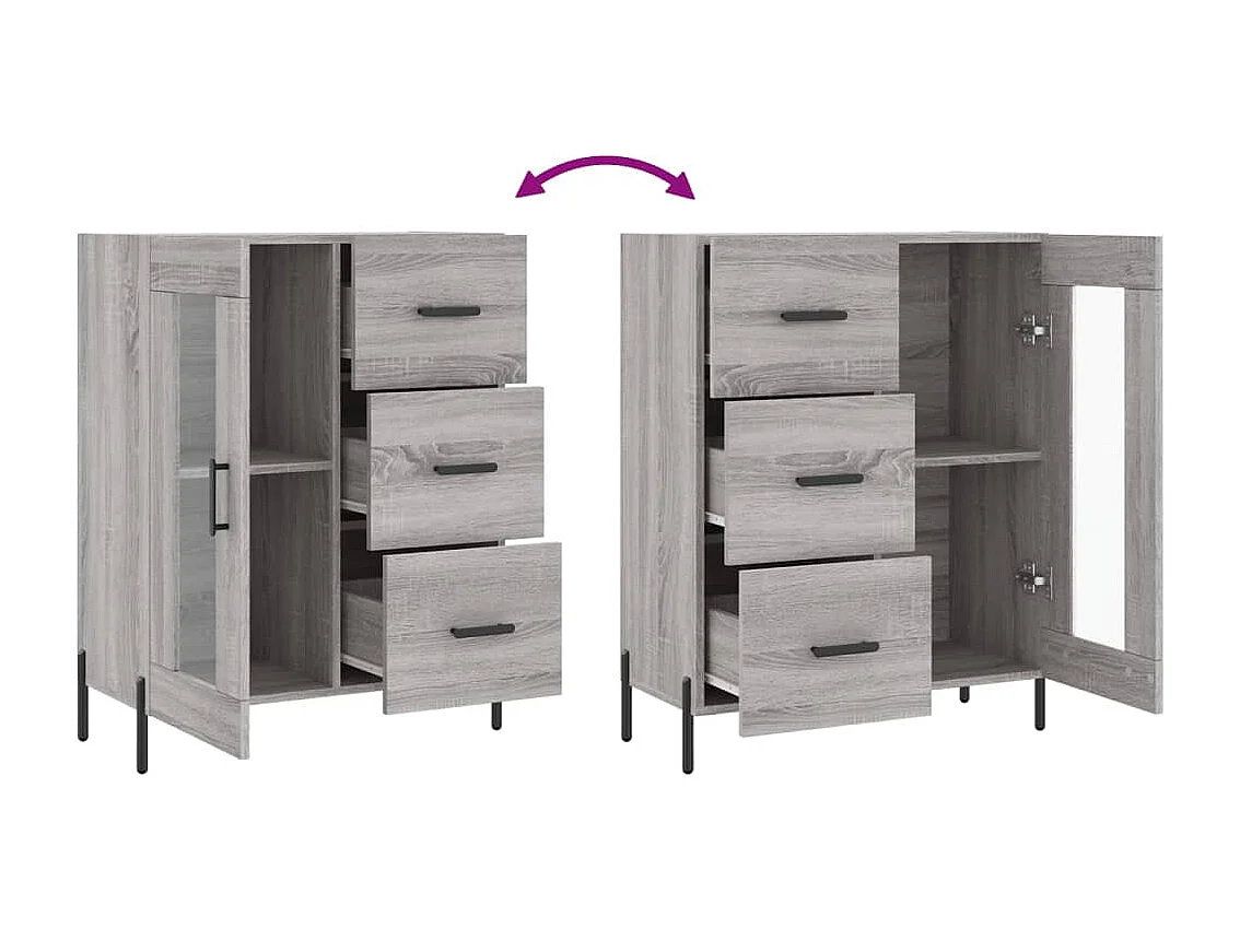 Sideboard Grau Sonoma 69,5x34x90 cm Holzwerkstoff