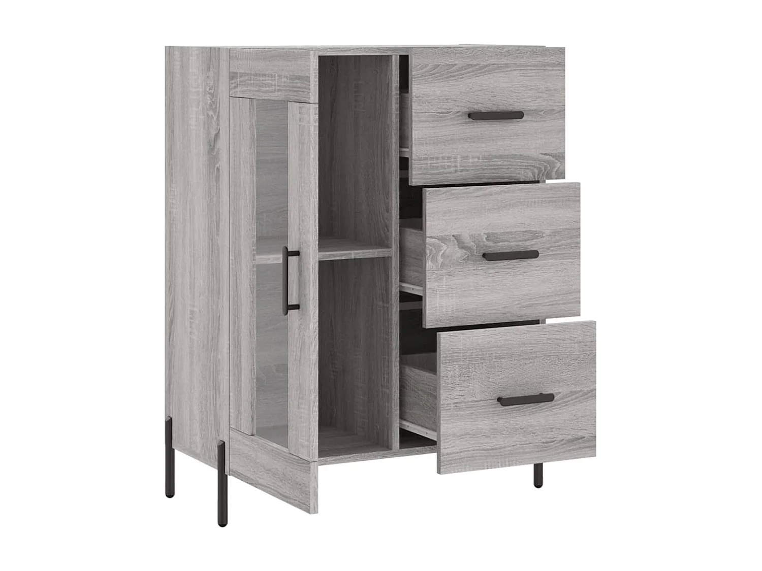 Sideboard Grau Sonoma 69,5x34x90 cm Holzwerkstoff
