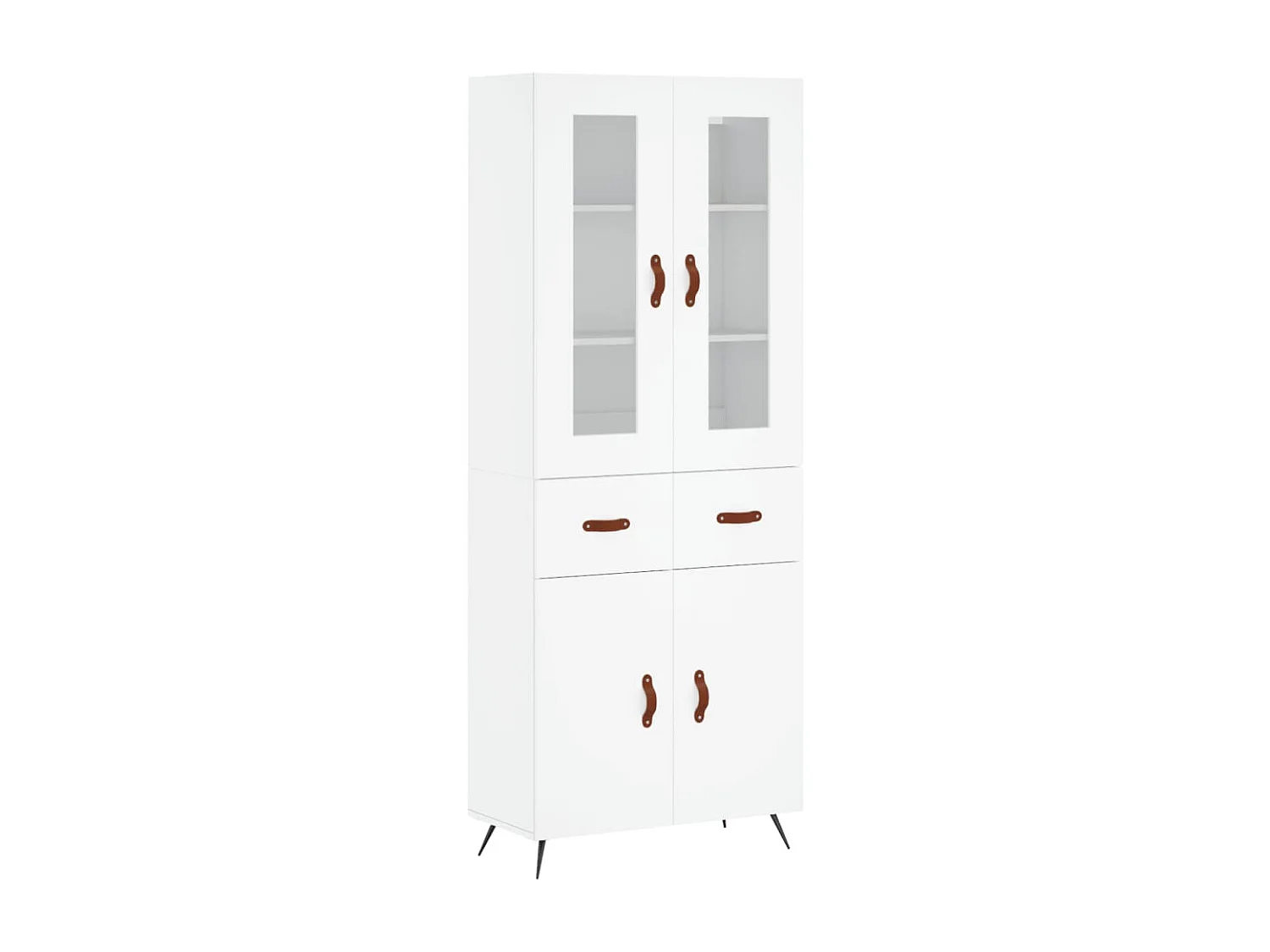 Highboard Weiß 69,5x34x180 cm Holzwerkstoff