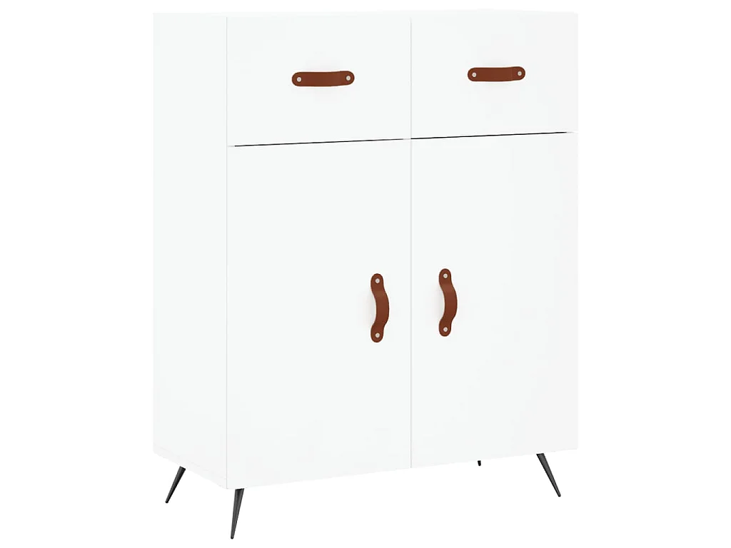 Highboard Weiß 69,5x34x180 cm Holzwerkstoff