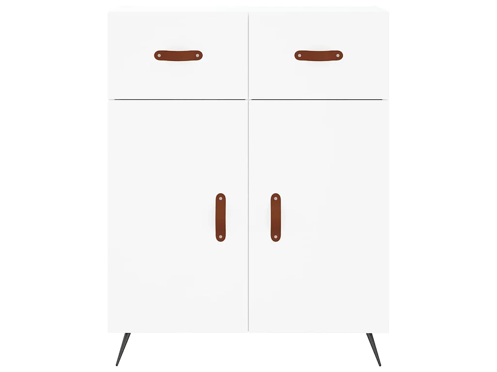 Highboard Weiß 69,5x34x180 cm Holzwerkstoff