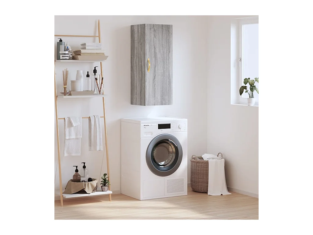 Armoire murale sonoma gris 34,5x34x90 cm