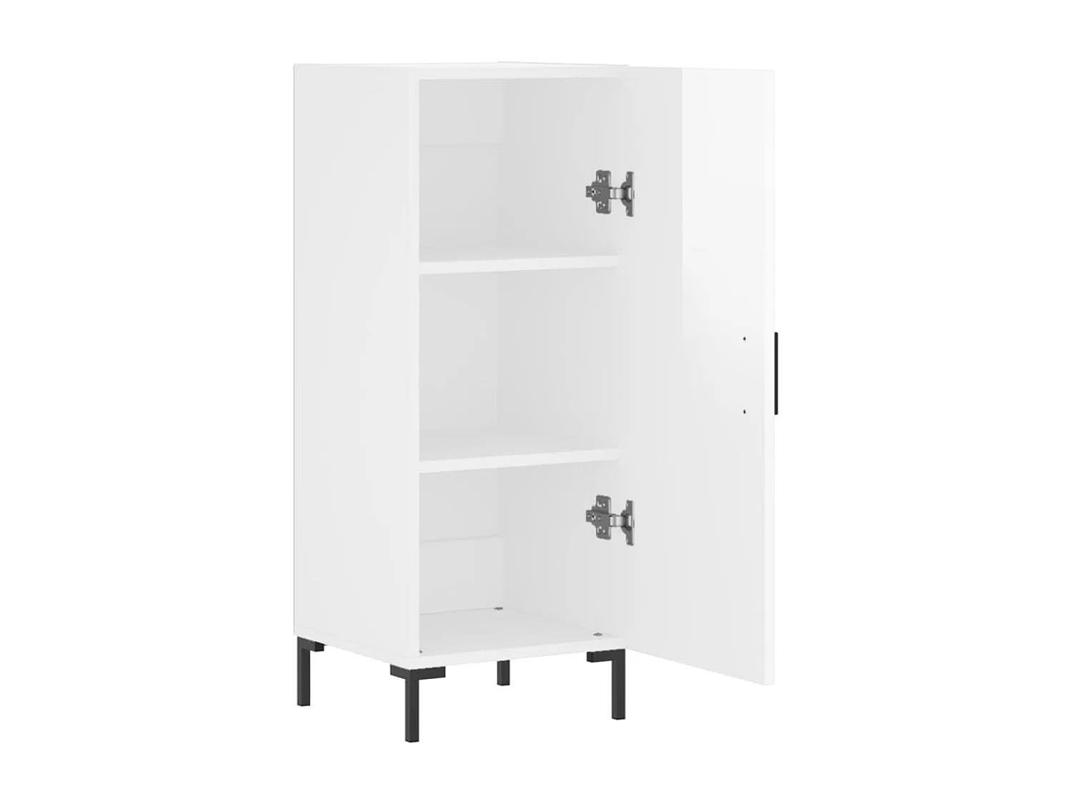Buffet Blanc brillant 34,5x34x90 cm Bois d'ingénierie