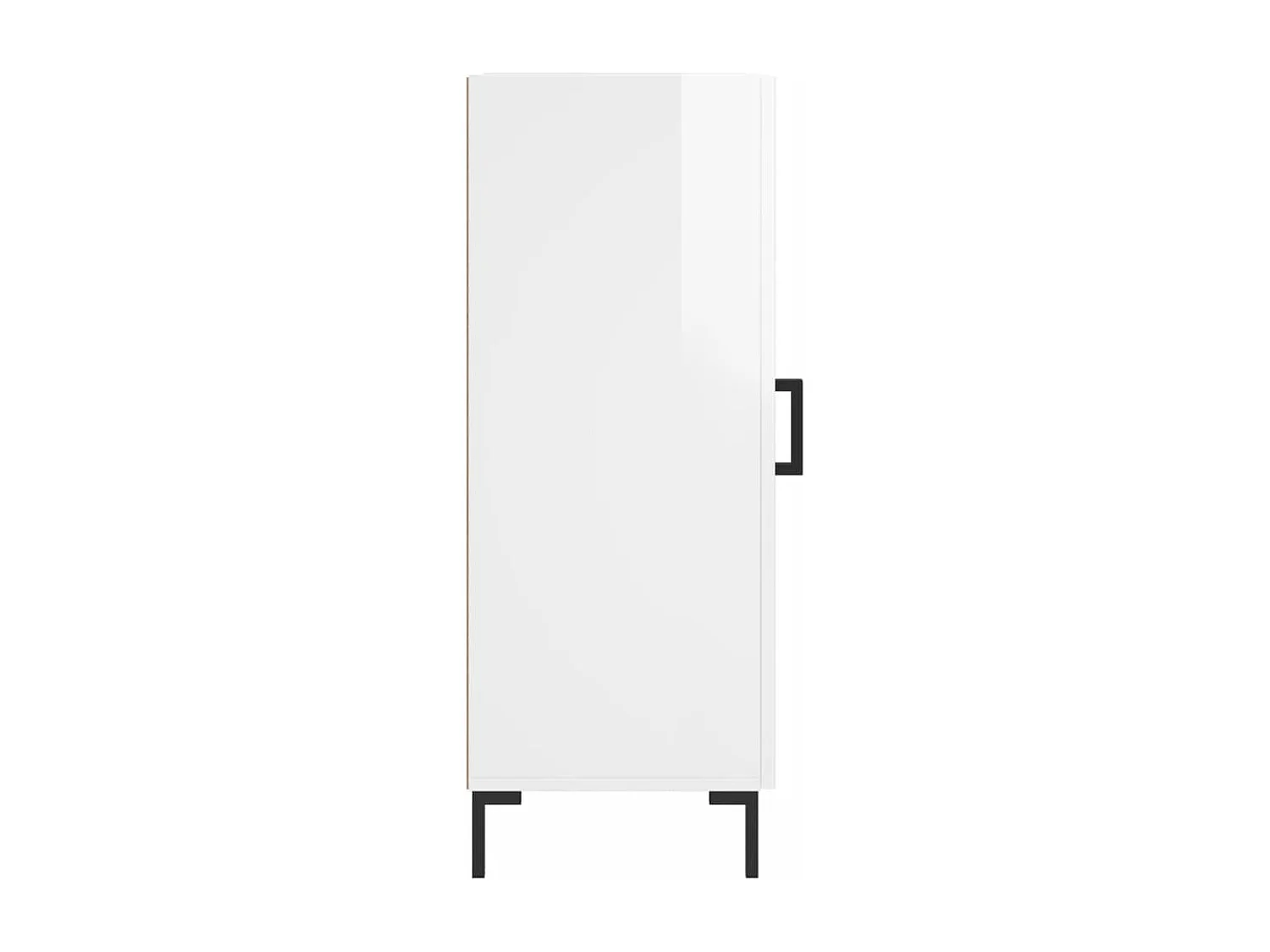 Buffet Blanc brillant 34,5x34x90 cm Bois d'ingénierie