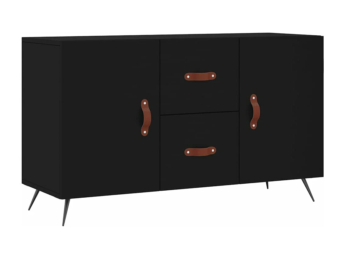 Buffet noir 100x36x60 cm bois d'ingénierie
