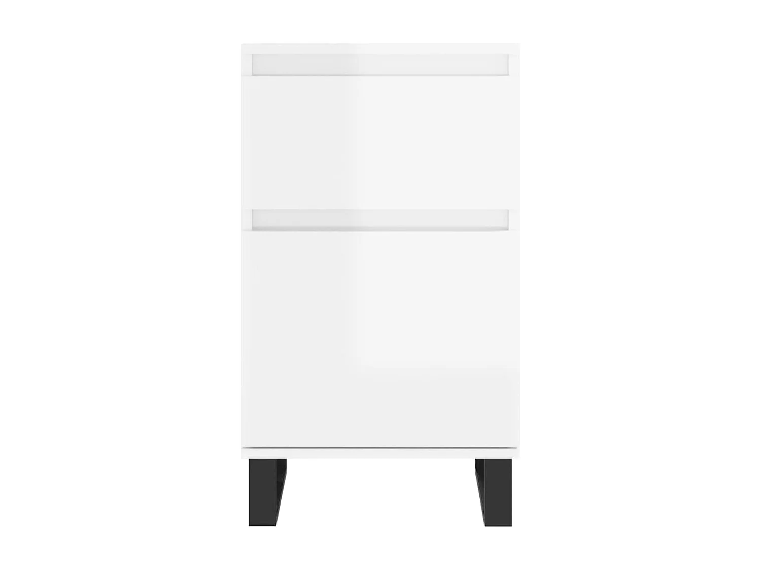 Aparadores 2 pcs 40x35x70 cm deriv. de madeira branco brilhante