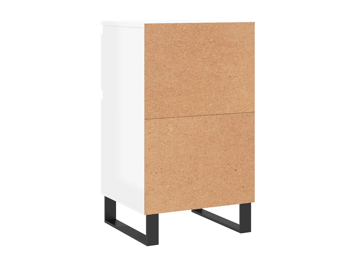 Aparadores 2 pcs 40x35x70 cm deriv. de madeira branco brilhante