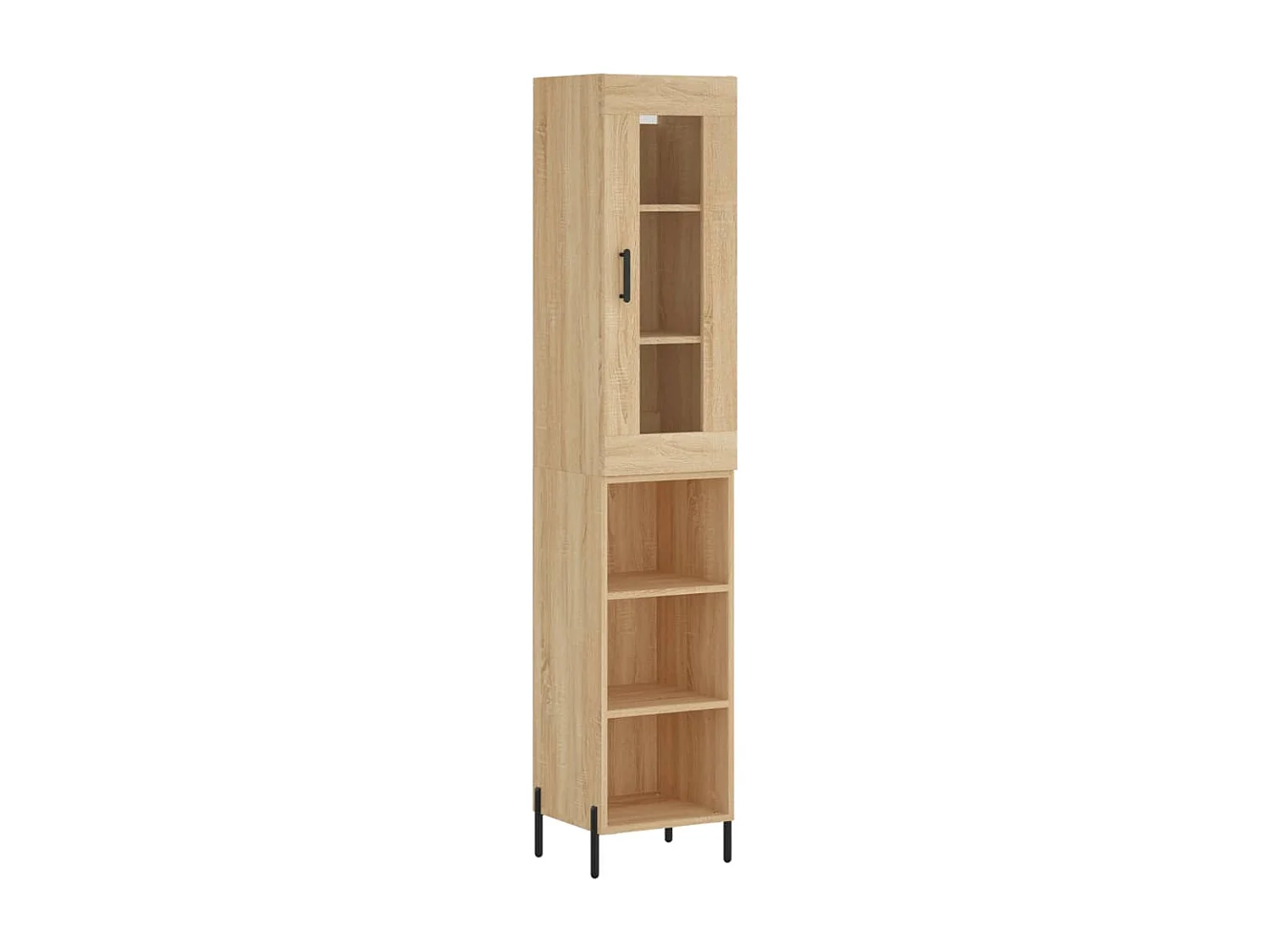 Aparador de madera contrachapada roble Sonoma 34,5x34x180 cm