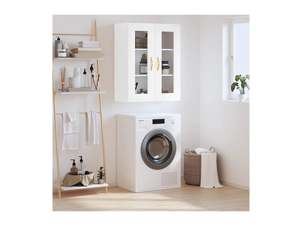Armoire murale blanc 69,5x34x90 cm