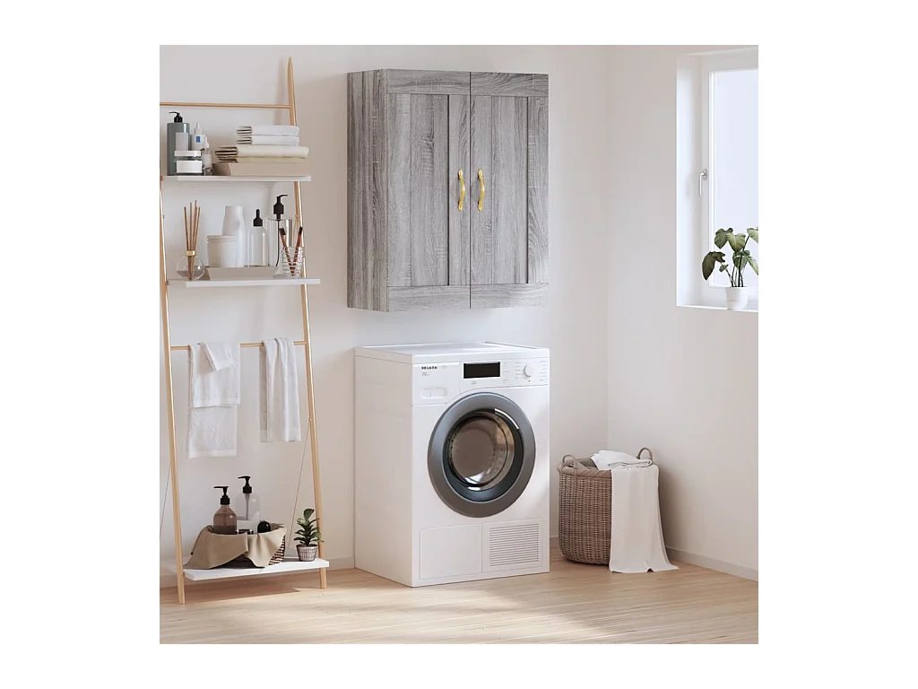 Armoire murale sonoma gris 69,5x34x90 cm bois d'ingénierie