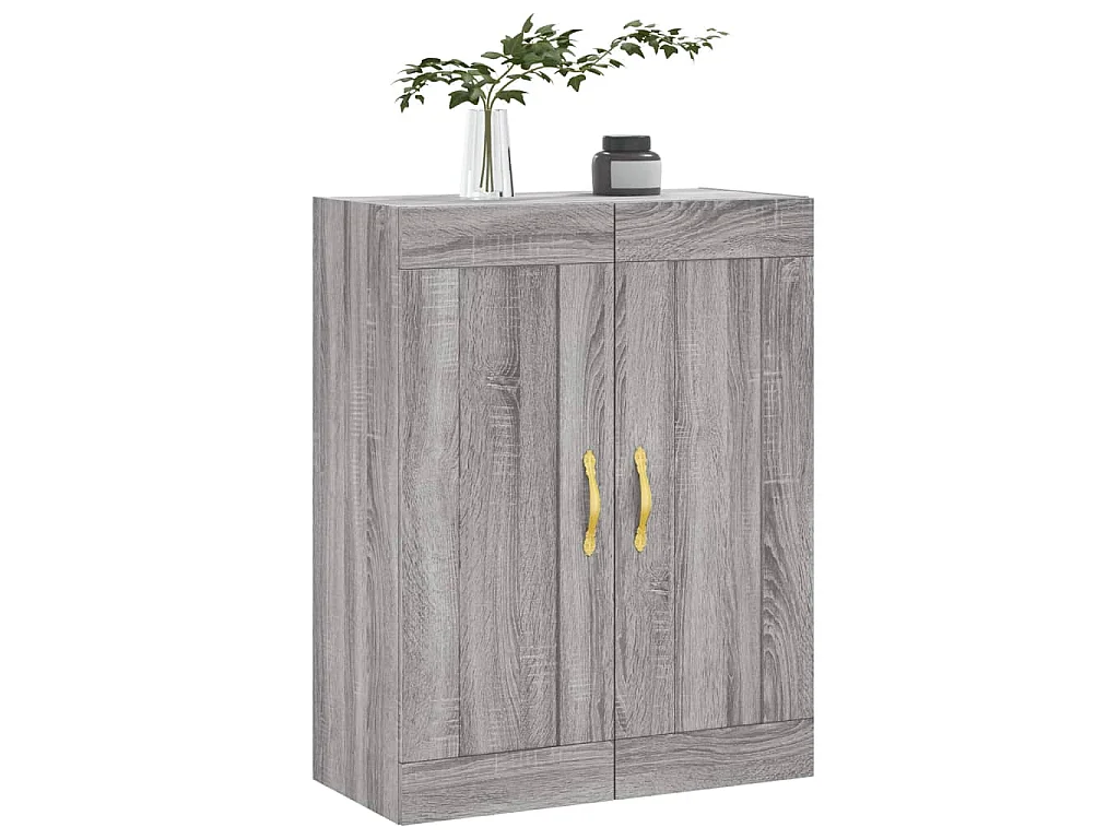 Armoire murale sonoma gris 69,5x34x90 cm bois d'ingénierie