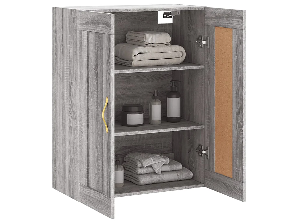 Armoire murale sonoma gris 69,5x34x90 cm bois d'ingénierie