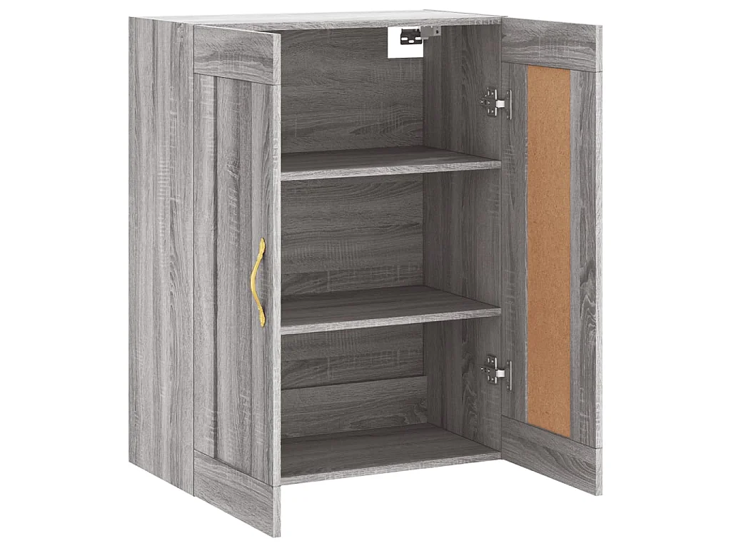 Armoire murale sonoma gris 69,5x34x90 cm bois d'ingénierie