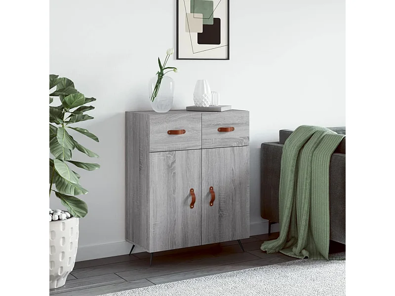 Buffet sonoma gris 69,5x34x90 cm bois d'ingénierie